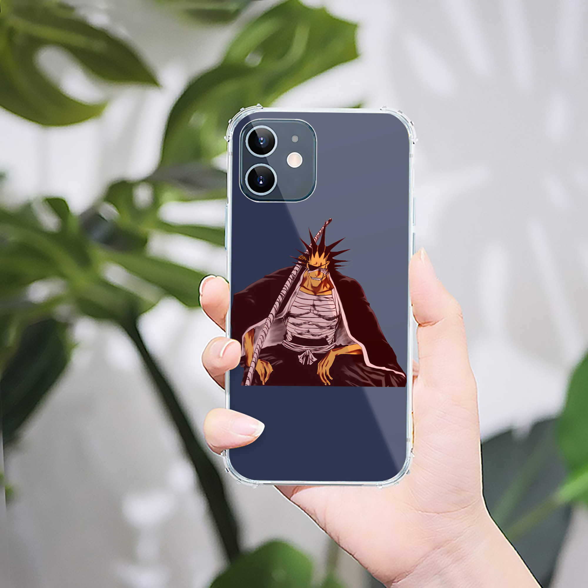 （画像用） ブリーチ ざらき けんぱち BLEACH Zaraki Kenpachi 【iPhone 12シリーズ対応】透明スマホケース（クリアソフトケース）